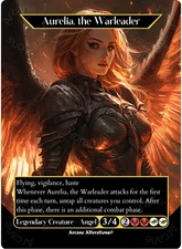 Aurelia, the Warleader - Full Art Altered Art Custom Proxy Cards