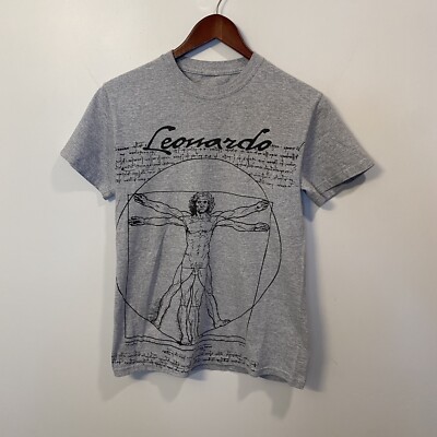 トップス 90s Leonardo da Vinci t-shirt Vintage 90s Leonardo Da Vinci Graphic Art T Shirt Blue S | eBay