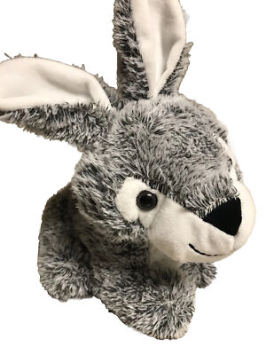 Yangzhou Gray White Frosted Realisic Bunny Rabbit Plush Stuffed Animal Toy