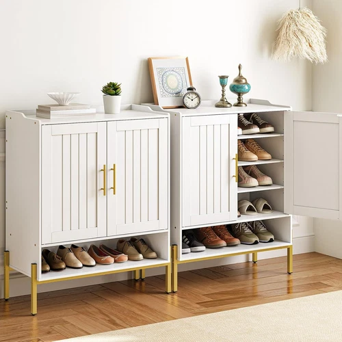 Schuhschrank Schuhregal Schuhkommode Schuhaufbewahrung höhenverstellbare Ablage - Bild 3 von 12