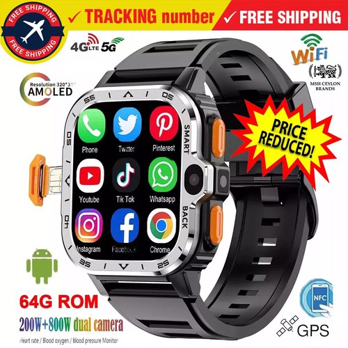 Valdus PGD Smart Watch Men GPS 16G/64G ROM WIFI HD Dual Camera NFC 2G 4G SIM - 第 1/8 張圖片