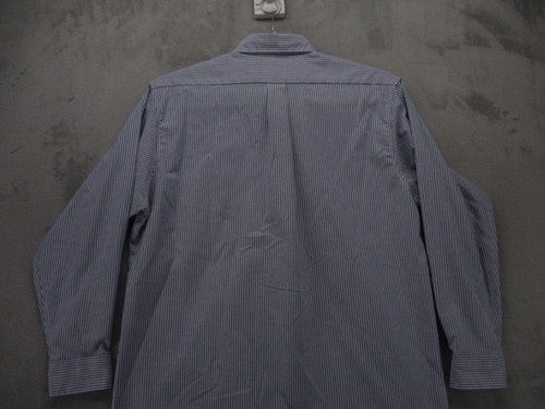 Red Kap Button Up Shirt Men's X-Large Blue White Stripe Cotton Blend - Picture 8 of 13