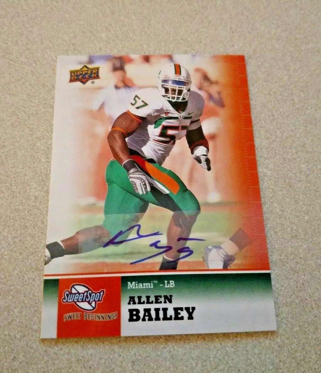 2011 Upper Deck Sweet Spot Autograph #18 Allen Bailey Miami