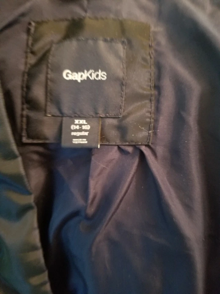 GapKids девочек зимнее пальто в темно-синий металлический цвет размер XL - Изображение 3 из 4