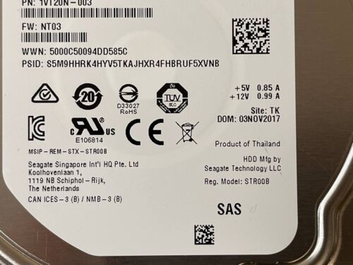 Seagate Hard Drive Exos 7E8 3TB 7200RPM 128MB SAS 12Gb/s 3.5 ST3000NM0035 HDD - Picture 3 of 7
