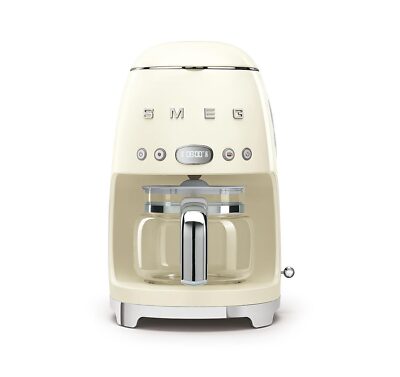 Smeg DCF02CRUS Cream 50's Retro Style Drip Coffee Machine (Open Box) Box Damage