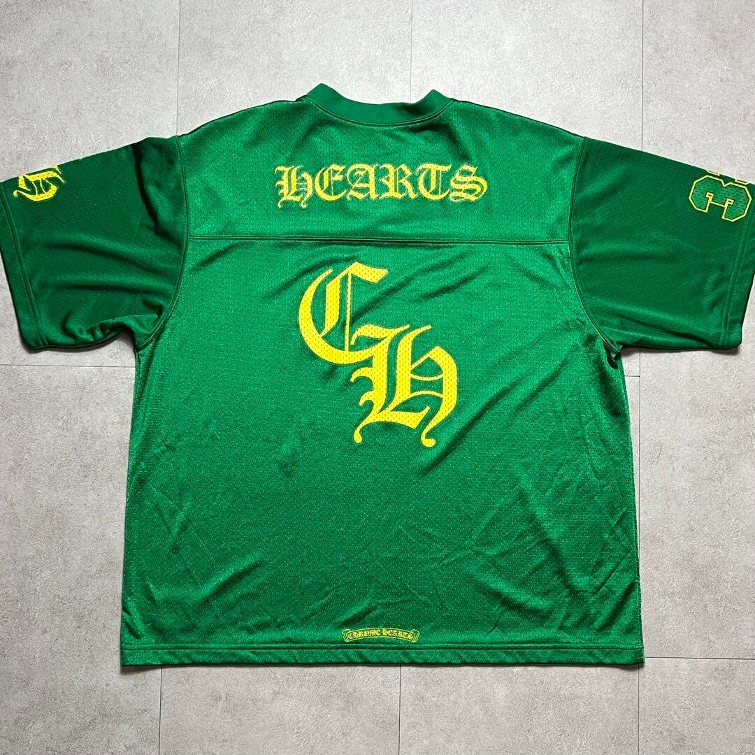 CHROME HEARTS MESH WARM UP JERSEY TEE CH Print Mesh T-Shirt CHROME HEARTS MESH WARM UP JERSEY TEE CH Print Mesh T-Shirt