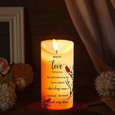 Memorial Candles Memorial Gifts LED Flameless Cardinal Candles for Loss of Loved