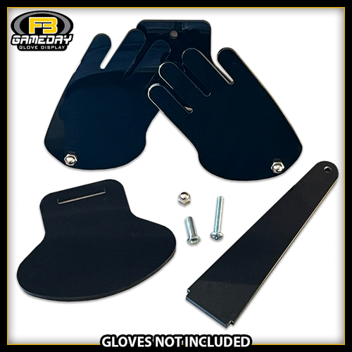 Football Receiver Gloves Display w/ Stand for Carolina Panthers Gloves! NFL - Picture 3 of 3