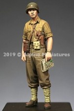 ALPINE MINIATURES 1:35 SET 35269 WWII US TANK OFFICER SUMMER 1 FIGURE-2 HEADS 