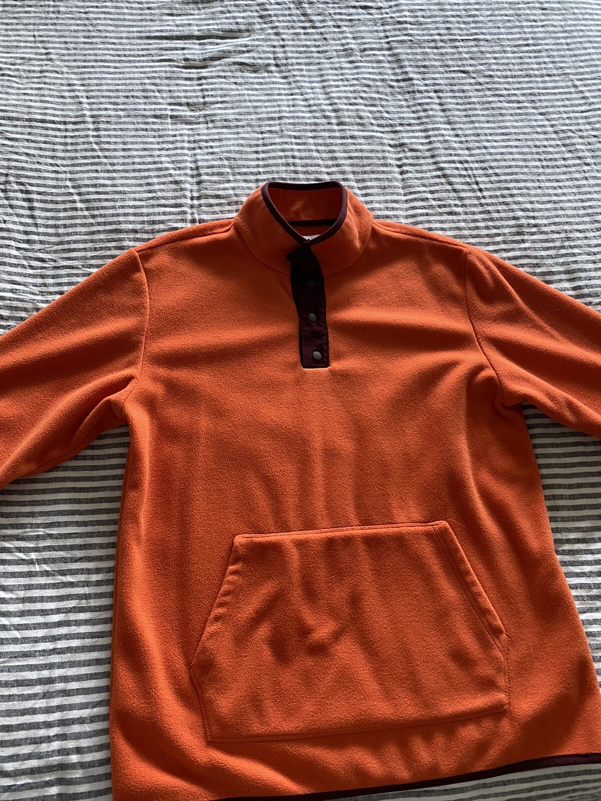 Amazon Essentials Men's Snap-Front Orange Pullove… - image 1