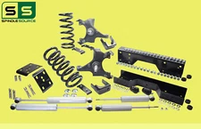 4" F 6" rear Drop Lowering Kit + SHOCKS + NOTCH FOR 1988 - 1998 Chevy GMC C1500