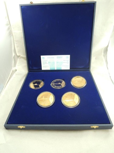 2005 SHIPS OF THE ISRAEL IDF NAVY 5 STATE MEDAL 50mm BRONZE GOLD PLATED ORIG BOX - 第 2/5 張圖片