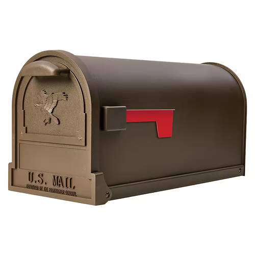 Gibraltar Mailboxes AR15T0AM Arlington Post-Mount Mailbox, Large, Galvanized - 第 1/8 張圖片
