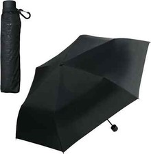Wpc. go-koh UV Folding Umbrella Windproof 30m/s Black  96cm Sun  rain New 205g