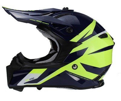 VIPER RS-X221 ECE22.06 ACU GOLD RATED OFF ROAD FULL FACE MOTORCYCLE HELMET FLUO