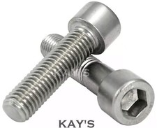 M12 (12mmØ) CAP SCREWS HEXAGON SOCKET ALLEN KEY BOLTS A2 STAINLESS STEEL DIN 912