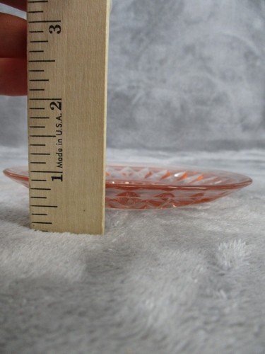 Jeannette Cup And Saucer Set Windsor Diamond Pattern Pink Depression Glass - Picture 5 of 9