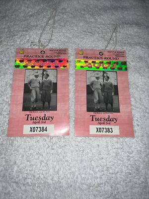 Tickets For Practice Rounds 2 Masters Golf Tournament Practice Round Tickets Tuesday April 3 2001 ...