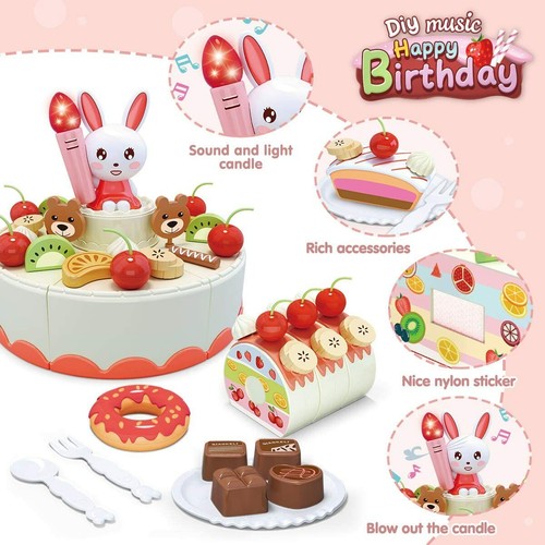 Juguetes para pasteles DIY AHUMAR, juguete educativo para simular comida con luz y música,  - Imagen 3 de 9