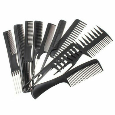 Assorted Hair Comb Set Hairdressing Salon Barbers  Brush