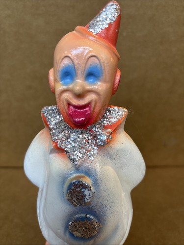 Vintage Happy Clown Chalkware Figure 7.75” Tall Freaky Creepy Nice! #J - Bild 15 von 18