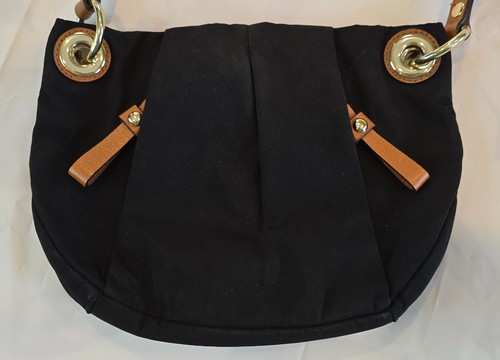 VINCE CAMUTO Cris Black Nylon Leather Crossbody Bag - Picture 3 of 12