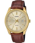 CASIO Men Analog Quartz Casual Watch Classic Dress Gold color Dial Waterproof Ro