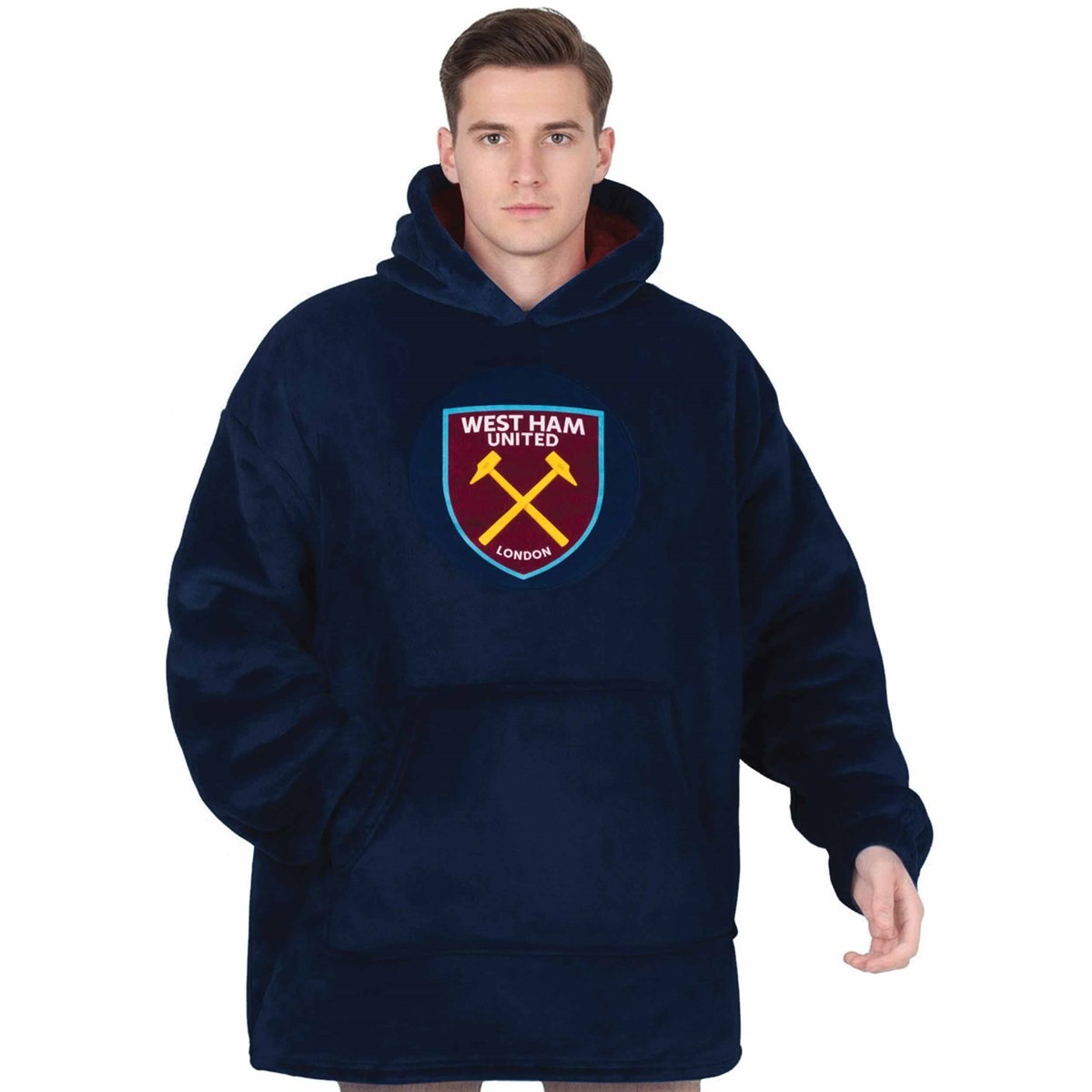 West Ham United FC Adult Oversized Hoodie XL - XXXL, Clothing, Sports, Gift - Image 2