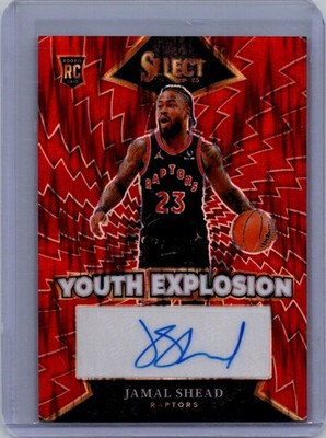 2024-25 Panini Select #YE-JML Jamal Shead Youth Explosion Signatures Red #/99