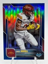 Chase Sowell 2025 Bowman Chrome U #123 - 1st True BLUE Refractor /150 Iowa St.