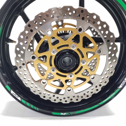 2013 13-18 NINJA ZX6R ZX636 OEM FRONT WHEEL RIM BRAKE ROTOR ROTORS STRAIGHT - Picture 14 of 16