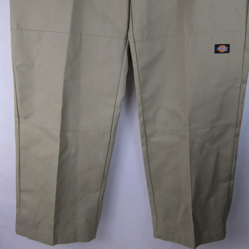 Dickies Flex Work Pants Double Knee Khaki Men's 38x32 Loose Fit Durable Workwear - Picture 4 of 8