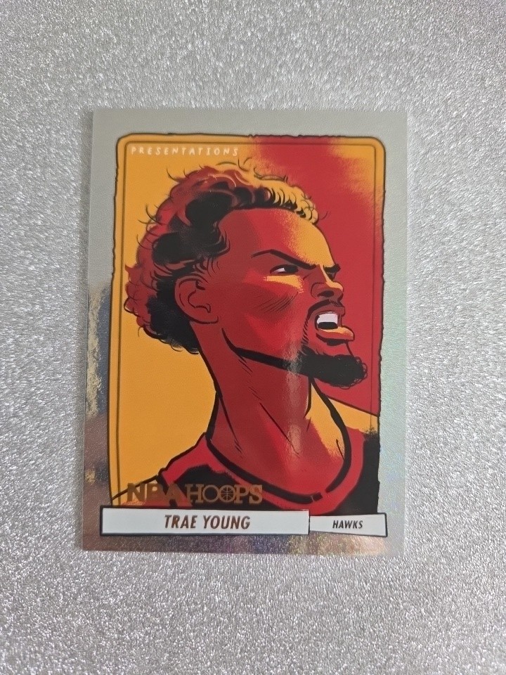 2023-24 Panini NBA HOOPS Premium Stock Trae Young #8 Presentations SSP