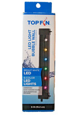 Top Fin LED Light Bubble Wall for Aquariums Tanks Multicolor 6in