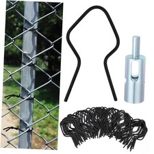Hicarer T Post Clips Kits, 500 T-Post Wire Fence Clips 1 Drill Chuck, Black
