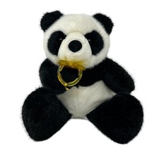 Vintage Plush Creations Inc Panda Plush With Pacifier Stuffed Animal Toy
