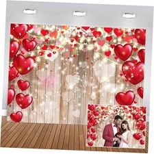 7x5ft Valentine's Day Backdrop Wood Backdrop Mother's Day Party Bridal 7  x5  