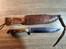 Vintage Puma Bowie 6396 Fixed Blade Knife w/ Sheath Germany Pumaster Steel 1969