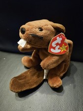 Beanie Baby Bucky Beaver Rare early tag *Great Condition* Vintage TY Teddy PVC