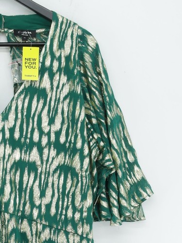 Maxi Vestido Simply Be UK30 en Verde - Imagen 4 de 5