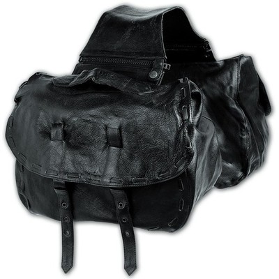 Panniers Saddle Bags Leather Universal Fit Soft Motorcycle Motorbike Cruiser