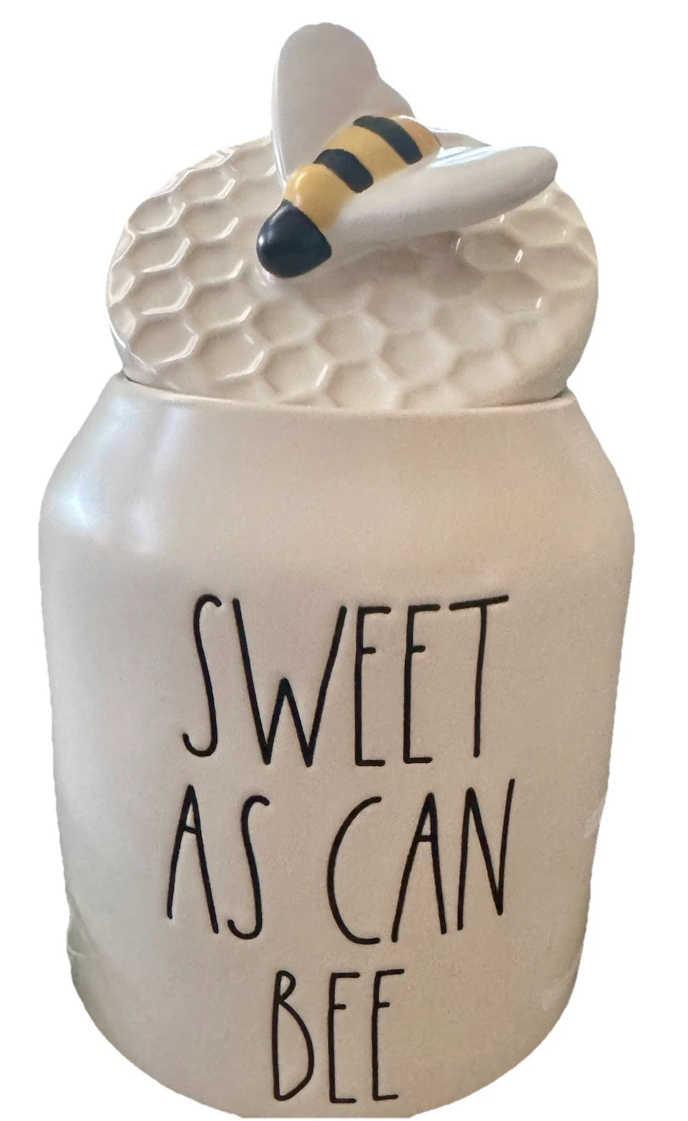 RAE DUNN “SWEET AS CAN BEE” KITCHEN CANISTER/JAR w/BEE LID SPRING SUMMER NEW