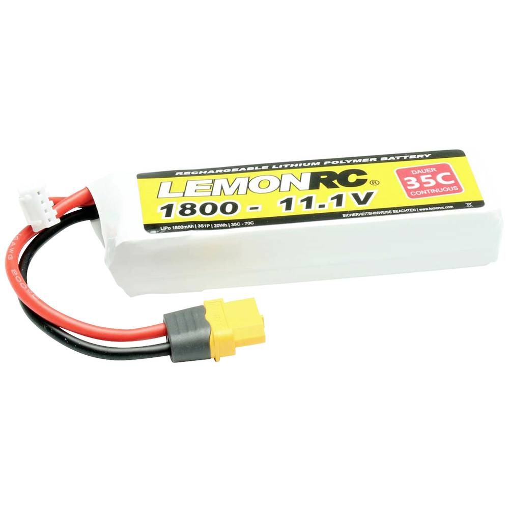 Batterie LiPo 11.1 V 1800 mAh 35C contre les baisses de puissance en plein vol