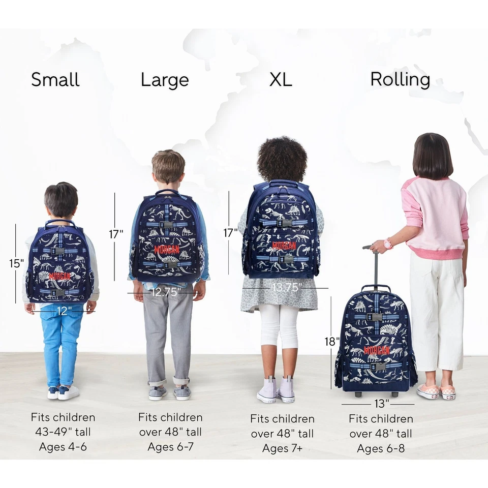 Pottery Barn Kids Dinosaur Bones Backpack Lunchbox Glow in the Dark PBK - Image 4 of 4