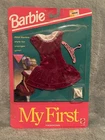Mattel Barbie My First Fashion #3425 Magenta Velvet Dress White Collar HTF MOC