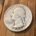 1950 Washington Quarter 25C Silver Coin Business Strike Variety Philadelphia