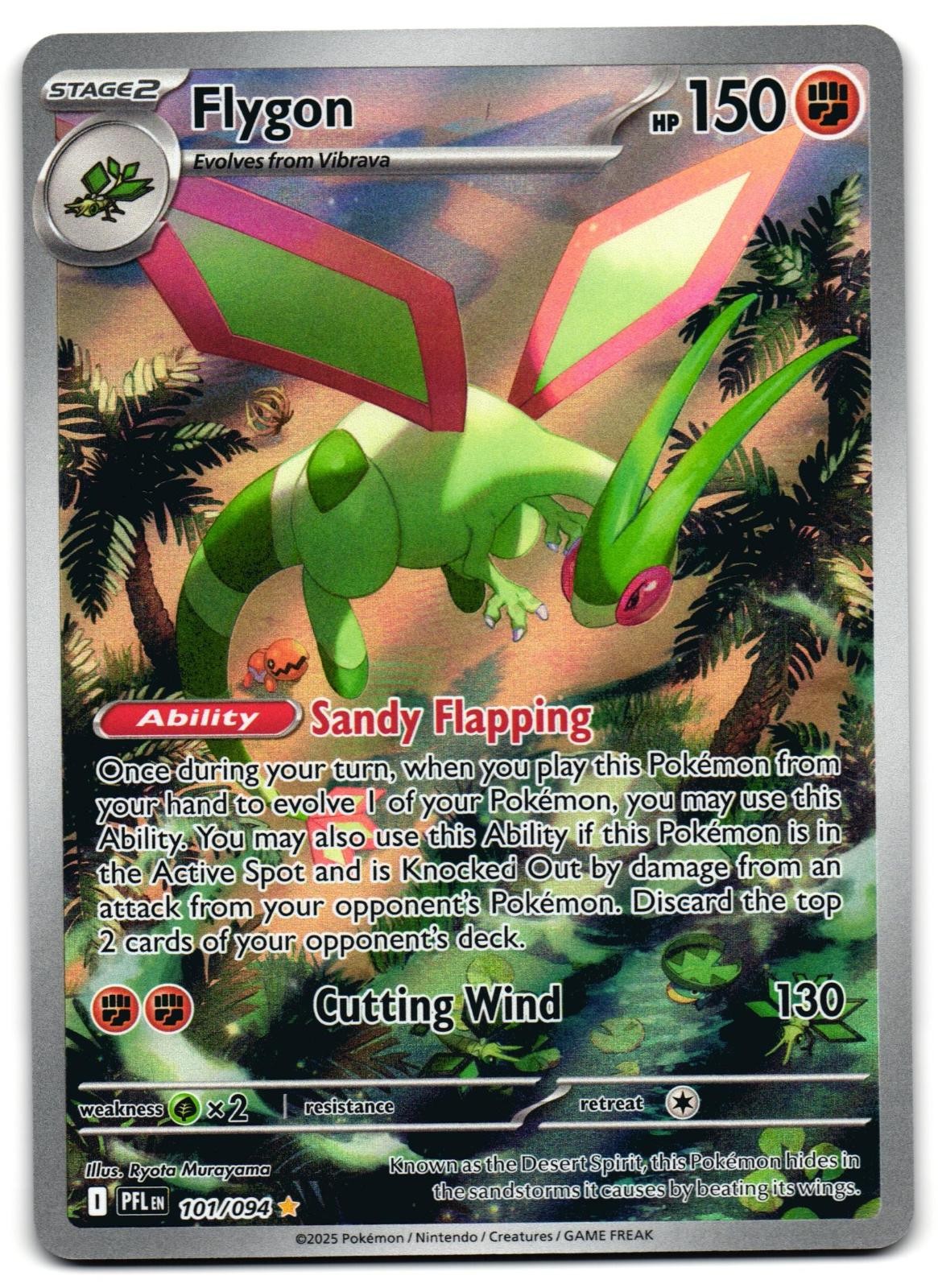 Flygon 101/094 - 🌊 Phantasmal Flames Illustration Rare Pokemon TCG 🖤 - M/LP