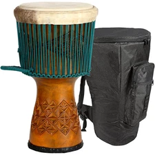 X8 Drums Jackfruit Master Series Djembe Drum with Bag 14 in. LN