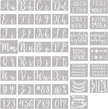 Letter Stencils for Painting, Reusable 4 Inch  2 Inch Calligraphy Letter